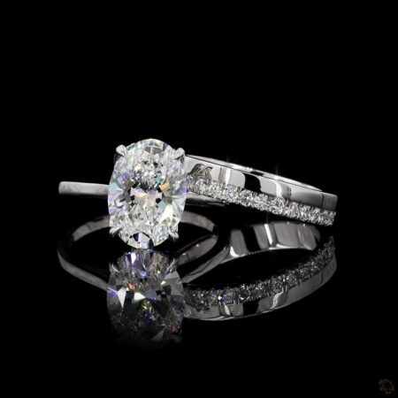 (R-939895) Platinum Double Ring – 2.03 CARATS Lab-Grown Diamond