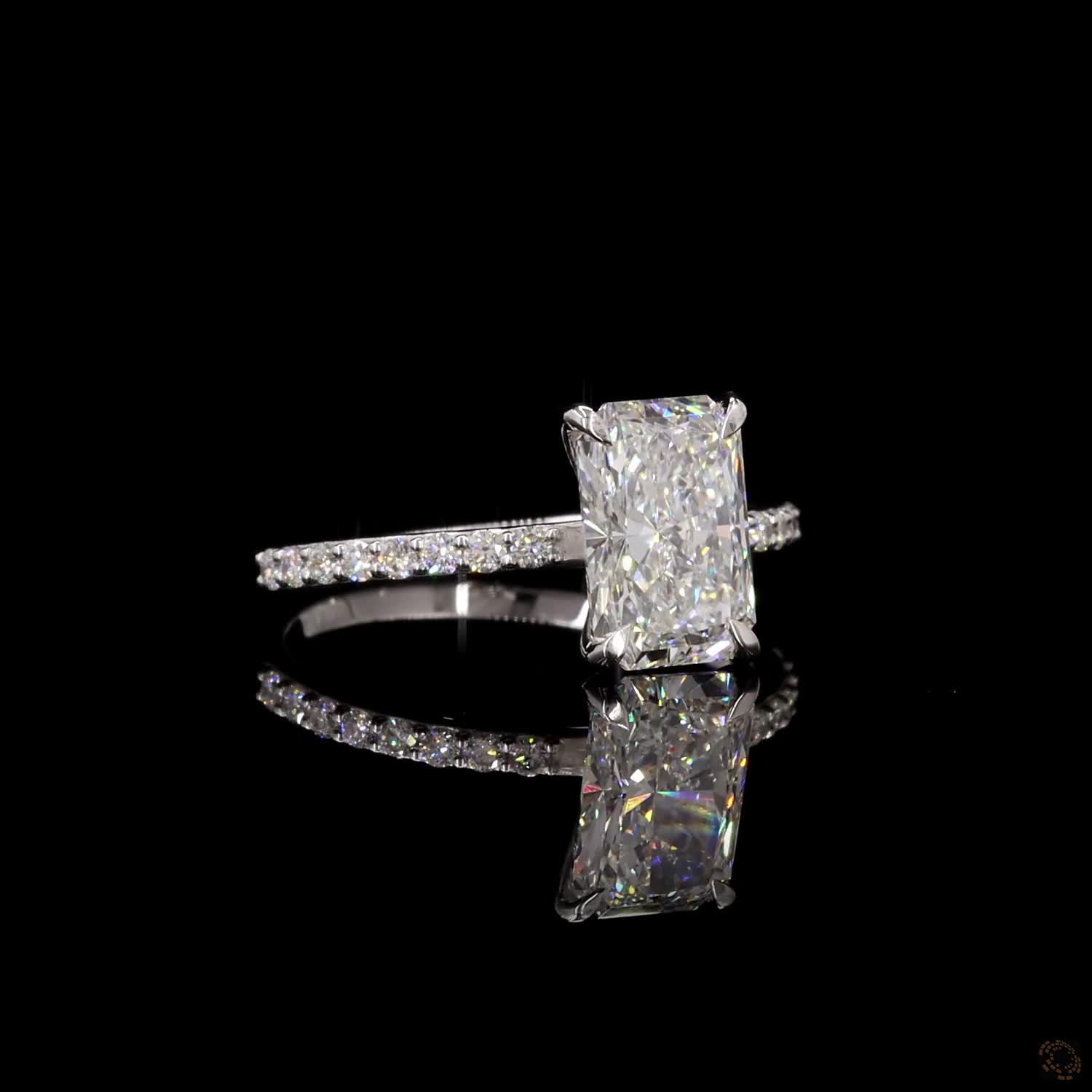 (R-625153)- 1.94 CT Lab-Grown Diamond White Gold Ring