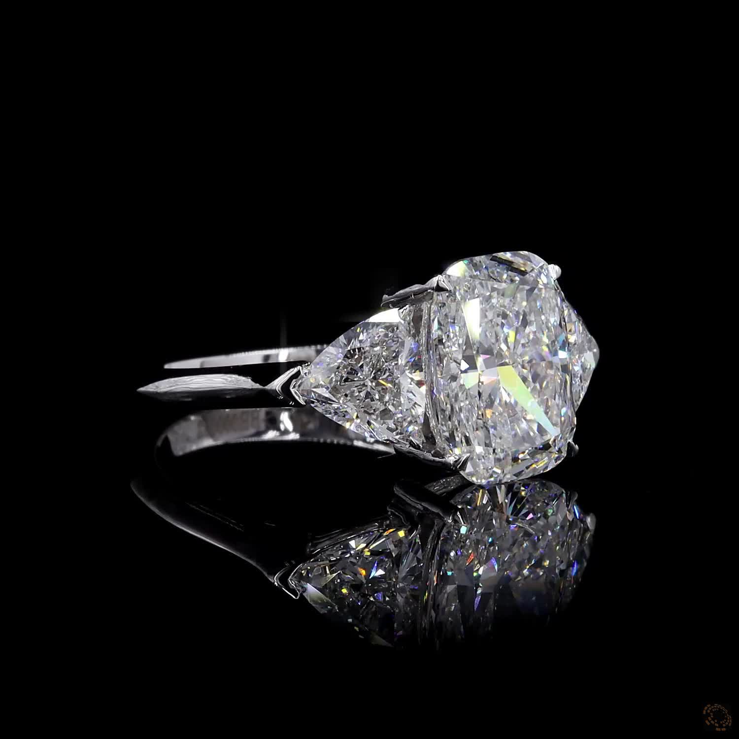 (R-266243) 2.57 CT Lab-Grown Rectangular Diamond Ring – White Gold (3.740 grams) - Image 4