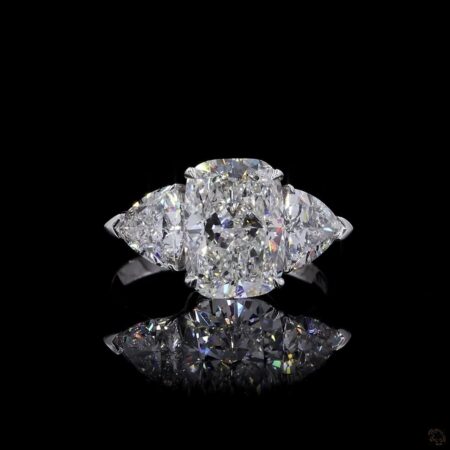 (R-266243) 2.57 CT Lab-Grown Rectangular Diamond Ring – White Gold (3.740 grams)