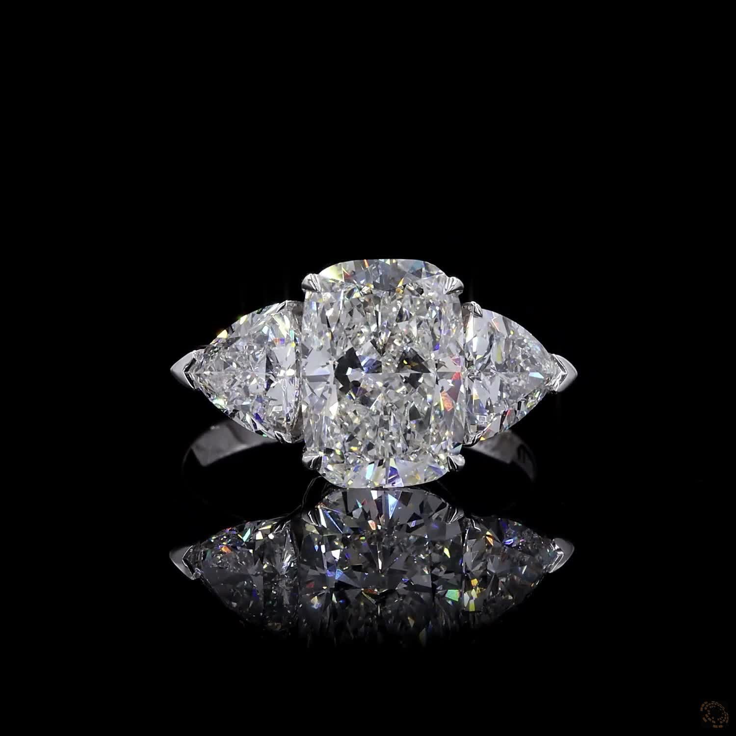 (R-266243) 2.57 CT Lab-Grown Rectangular Diamond Ring – White Gold (3.740 grams)