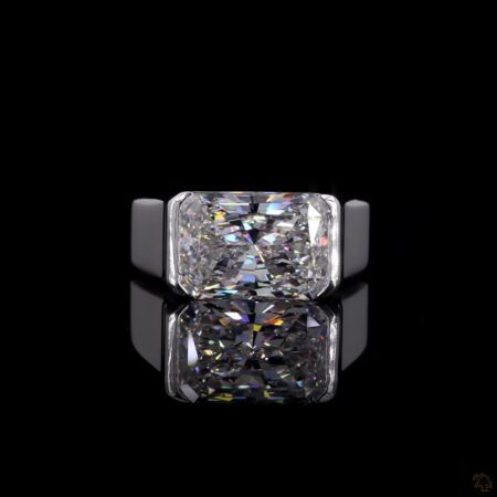 (R-855894) 3.88 CT Lab-Grown Criss-Cut Diamond Ring – 950 Platinum | 5.298 g