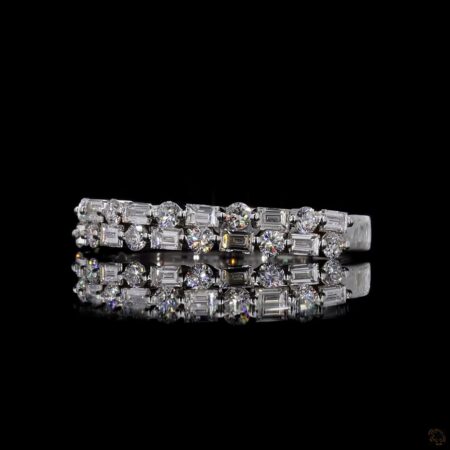 (R-637594) 0.89 CT Lab-Grown Diamond Platinum Band Ring – 950 Platinum | 3.163 g