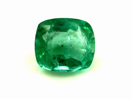 (2W) 1.55 CT Cushion Natural Emerald – Zambia Origin | Cushion Mixed Cut | IGI certified
