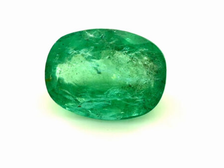 (4W) 3.46 CT Rectangular Cushion Natural Emerald – Zambia Origin | Rectangular Cushion Mixed Cut | IGI certified