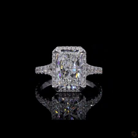 (R-208405) 3.360g 18K White Gold | 2.92 CT Center and 0.74 CT Side Lab-Grown Diamond | Engagement Ring