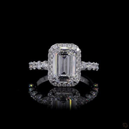 (R-156865) 3.669g 18K White Gold | 2.43 CT Center and 0.68 CT Side Lab-Grown Diamond | Engagement Ring