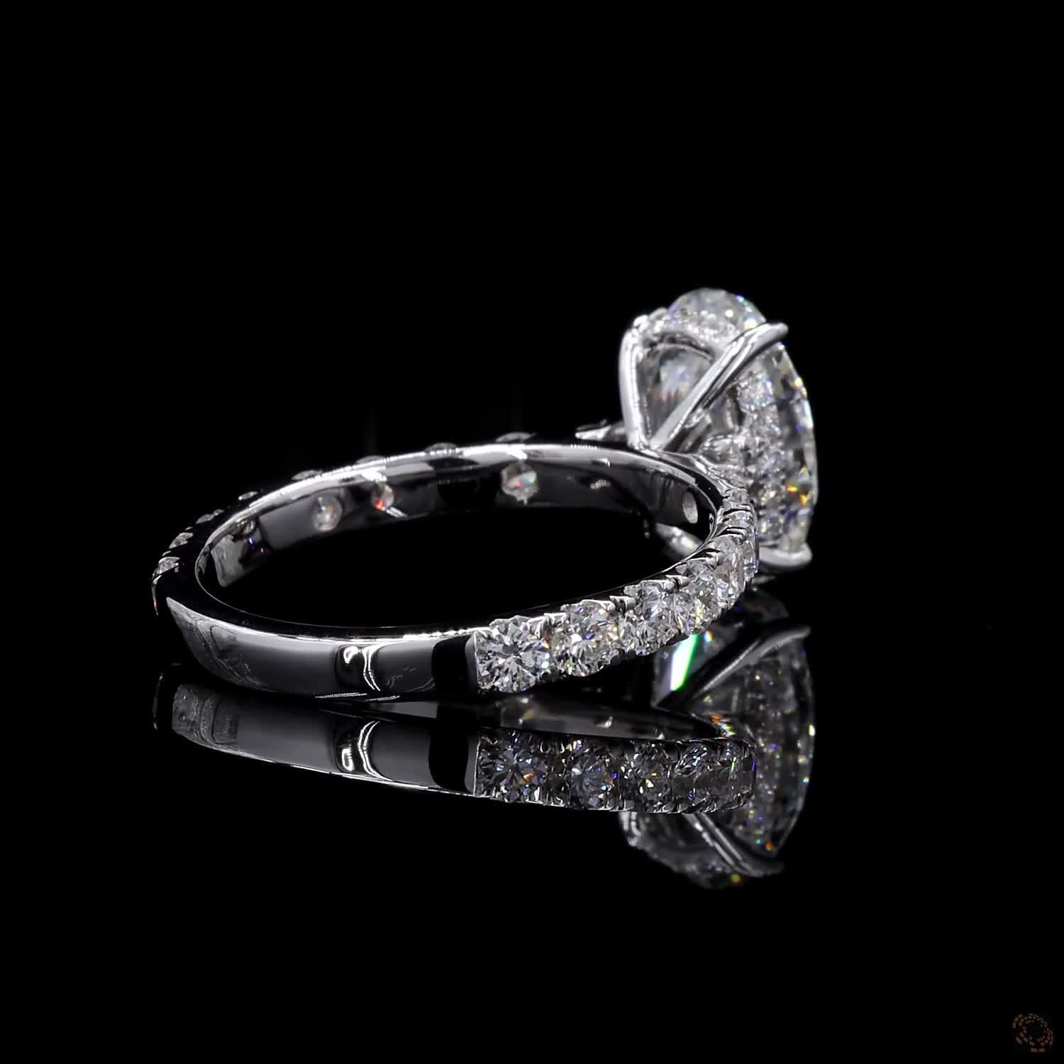 (R-331153) 2.767g 18K White Gold | 1.57 CT Center and 0.55 CT Side Lab-Grown Diamond Ring - Image 6