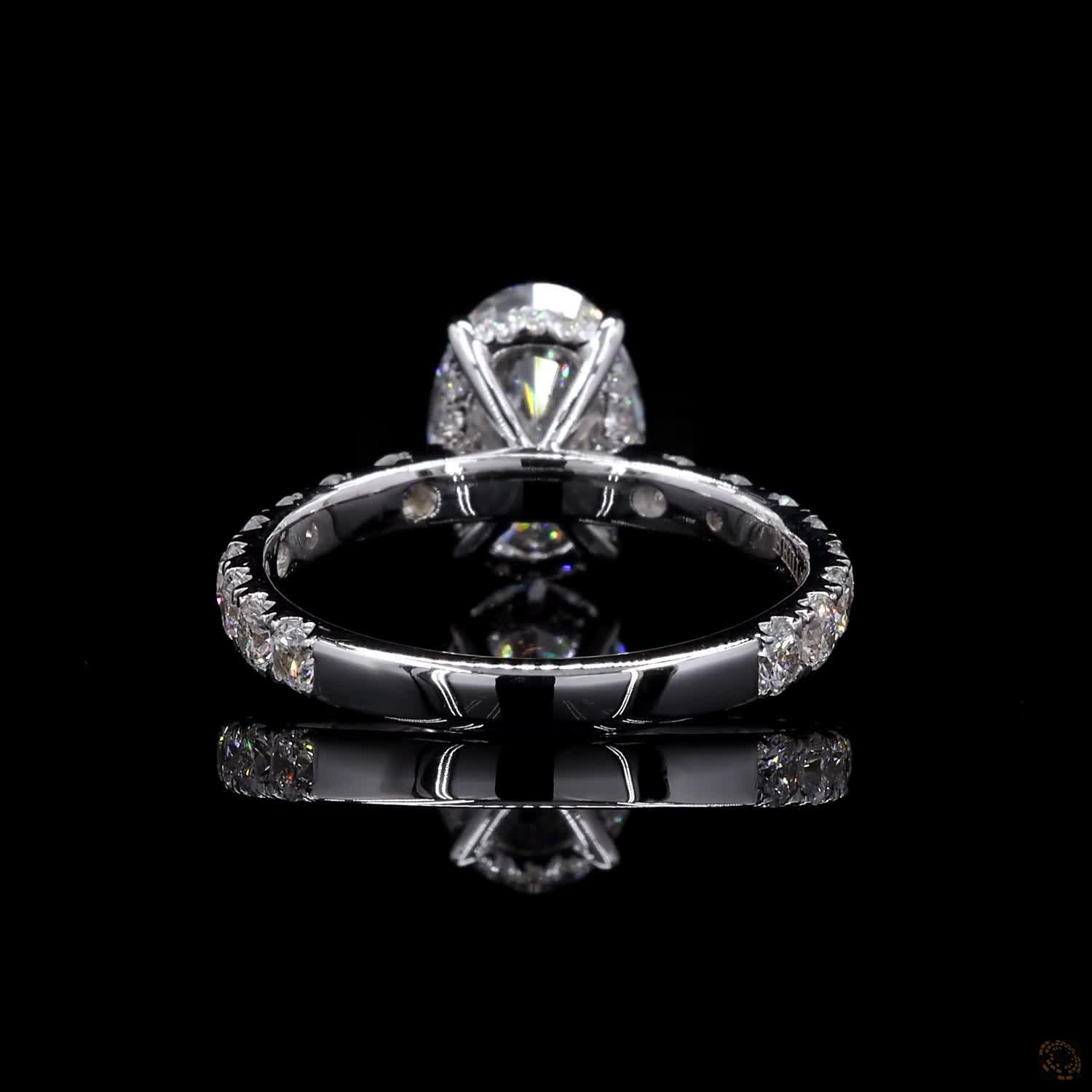 (R-331153) 2.767g 18K White Gold | 1.57 CT Center and 0.55 CT Side Lab-Grown Diamond Ring - Image 7