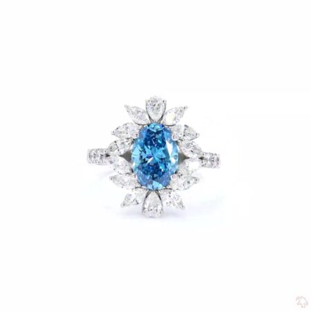 (R-381606) 3.899g 18K White Gold | 1.11 CT Center and 1.08 CT Side | Lab-Grown Diamond Ring