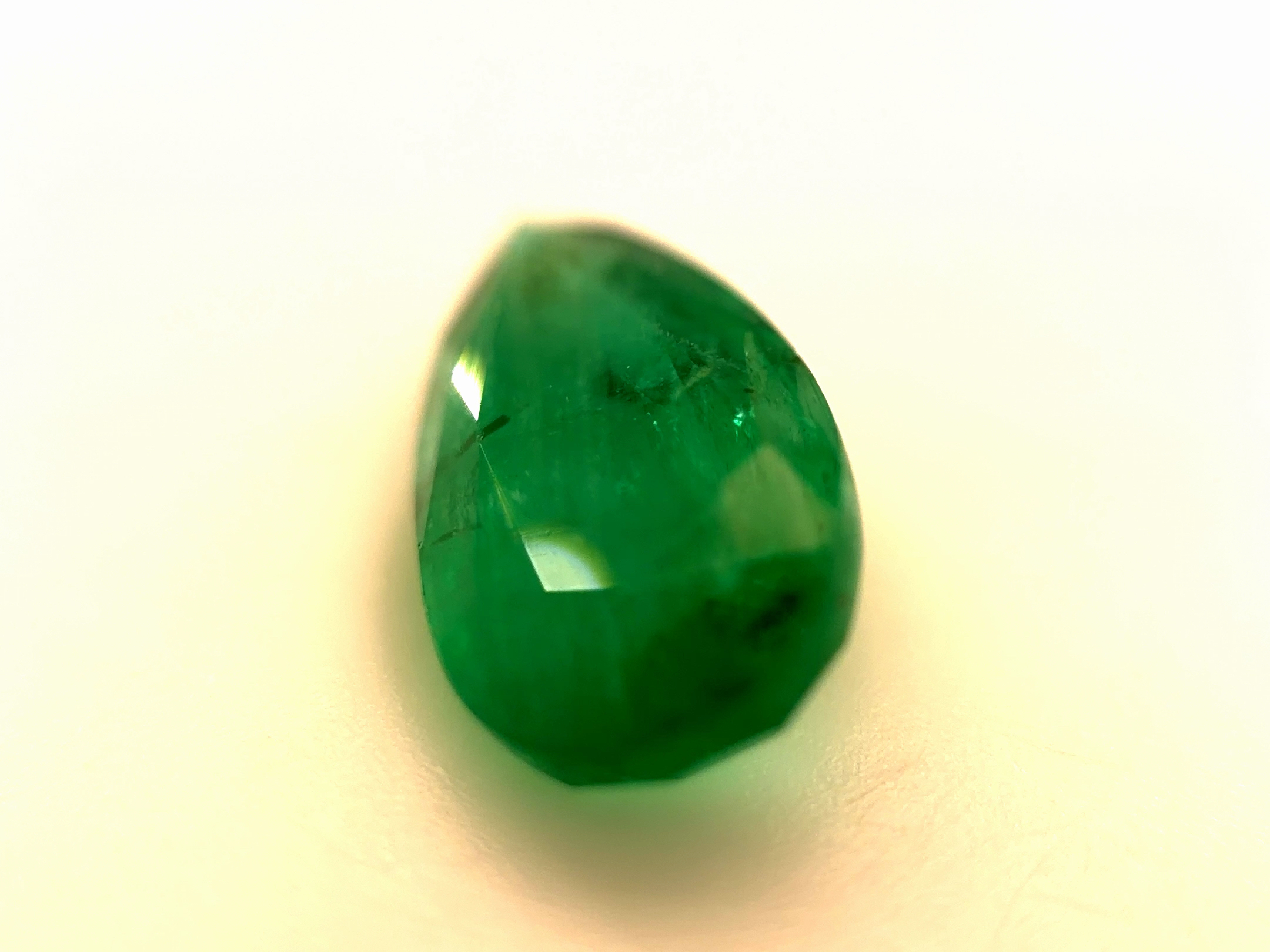 (42 WG) 3.95 CT Pear Mixed Cut | Natural Zambian Emerald | Loose Stone | IGI certified - Image 2