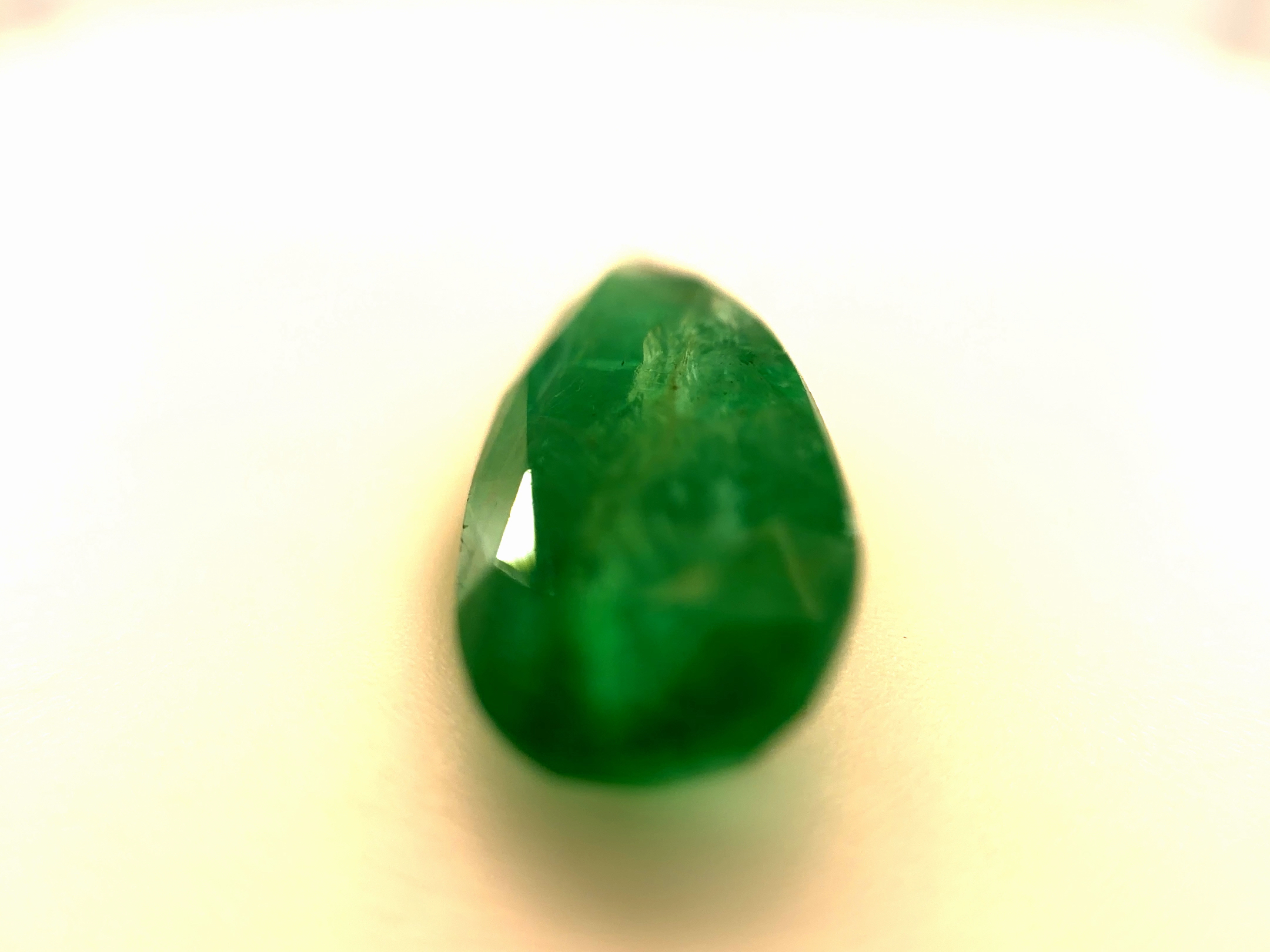 (43 WG) 4.70 CT Pear Mixed Cut | Natural Zambian Emerald | Loose Stone | IGI certified - Image 2